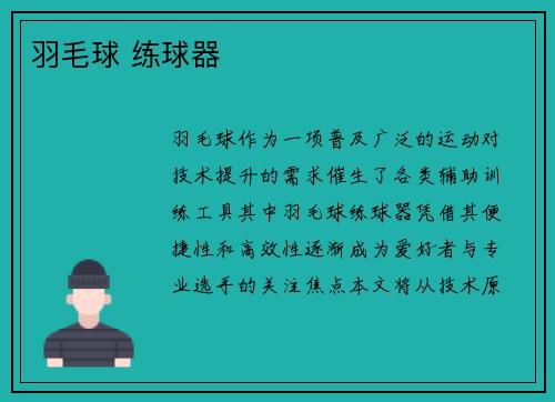 羽毛球 练球器